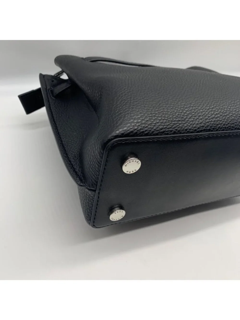 Michael Kors Black Emilia Small Pebbled Leather Satchel Bag